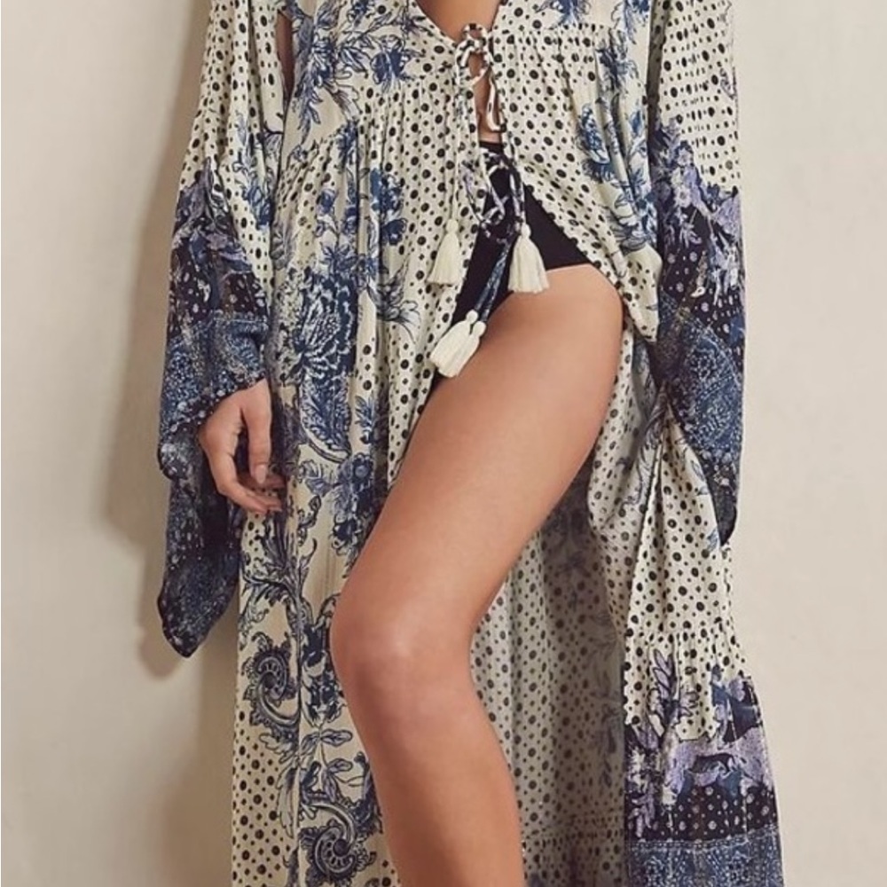 NWT Free People Antoinette Robe - Maxi with Tie xs/s